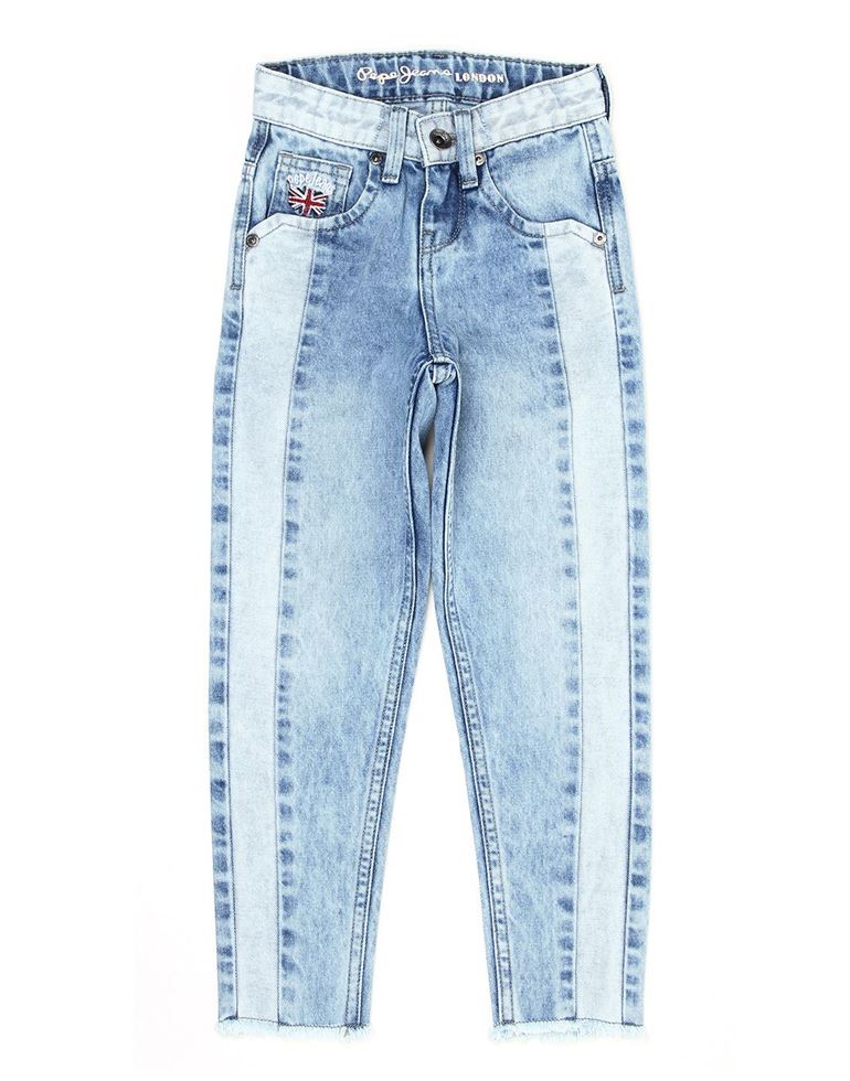 Pepe Jeans Girls Blue Solid Jeans